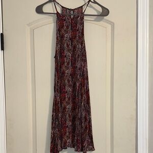 American Eagle Outfitters Red and Black Backless Dress